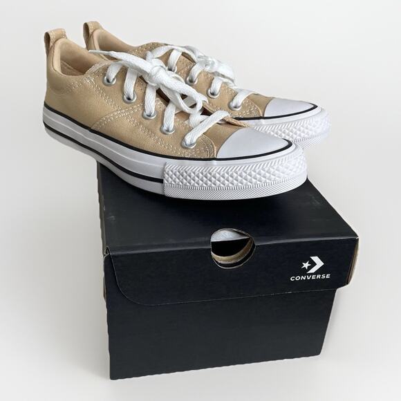 Converse CTAS Madison Ox Coastal Dune Sand Women's Sz 5.5 Sneakers White Black - Picture 2 of 10